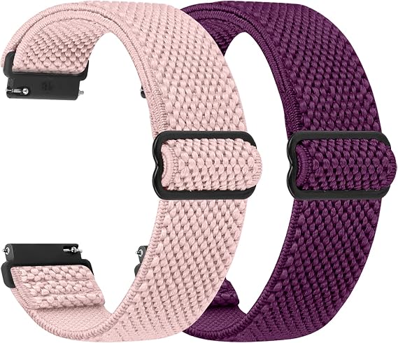 TumpCez - 16mm 18mm 19mm 20mm 22mm 24mm Watch Straps -Quick Release Elastic Nylon Watch Straps -Choose Colour & Watch Lug Width