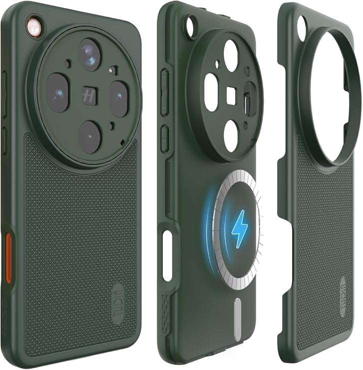 TUDIA MergeGrip Designed for Oppo Find X9 Ultra Case (2026), [Magsafe Compatible] Military Grade Drop Tested Dual Layer Rugged Heavy Duty Shockproof Protective Phone Cover (Pine Green)