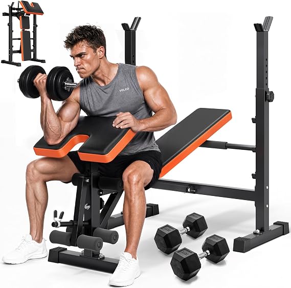 YOLEO 400-900KG ASTM-Certified All in One Weight Bench Set Home Strength