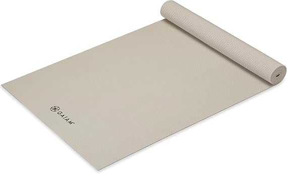 Gaiam Yoga Mat 5mm Thick Non Slip Yoga Mat for All Types of Yoga, Pilates and Floor Workouts (172.7 x 61 x 5 mm)