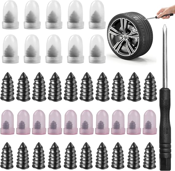 20PCS Tyre Repair Screws Kit with Screwdriver for Car Motorcycle Bike
