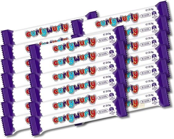 Chocolate Bar Bundle with Curly Wurly – Fun & Chewy Chocolate Treat Selection For Snacking, gifting, lunchboxes, party bags, and on-the-go treats. (20x)