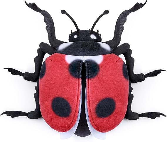 ladybug Plush Toy Ladybird Insect Realistic Stuffed Animal Super Soft Cute for Birthday Favors Companions Bedroom Car Home Decor Collectible Gift for kids Boys Girls - 9.4 Inch Red