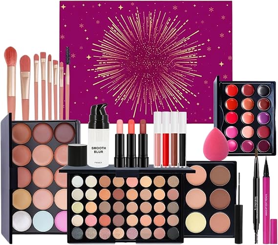 Makeup Kit Lipstick Brush Face Beauty Cosmetics Starter Kit