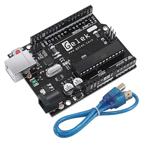 GELEK Microcontroller Board - Arduino UNO R3 Compatible Development Board ATmega328P + ATmega16U2 USB Cable