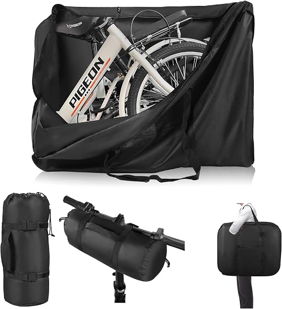Bicycle Transport Bag, Waterproof, Durable 900D Carry Case for 20 Inch Bag, Folding Bike, Universal Folding Bicycle Transport Storage Bag with Strong Strap for Folding Wheels, Outdoor Bicycle Storage