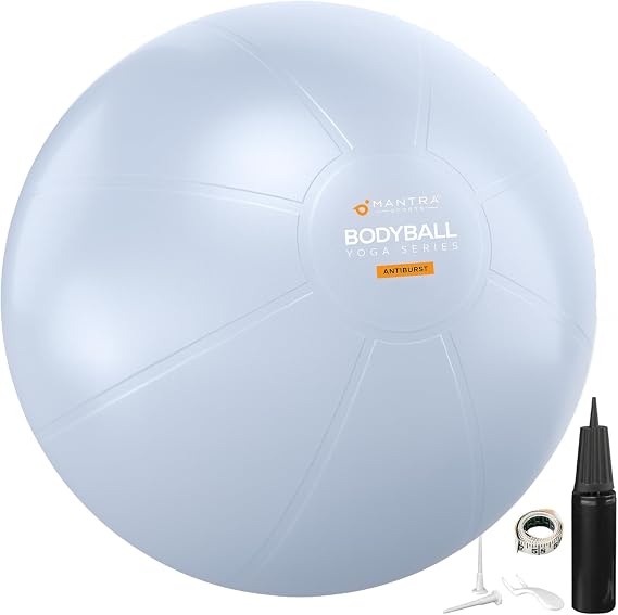 Exercise Ball – Birthing Ball Pregnancy Ball, Yoga Ball, Gym Ball Physio Ball - Anti-Burst Slow-Deflate, Non-Slip | Pump, Plugs and Measuring Tape included