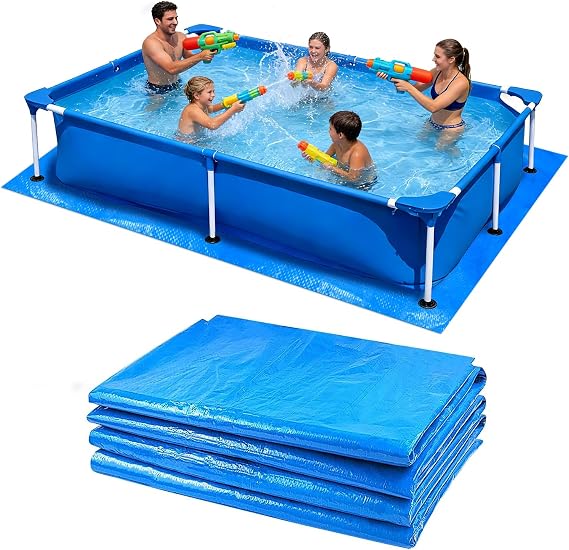2.4M X 3.4M Rectangle Pool Mat Cover Pool Ground Mats Sheet Cloth Nonslip