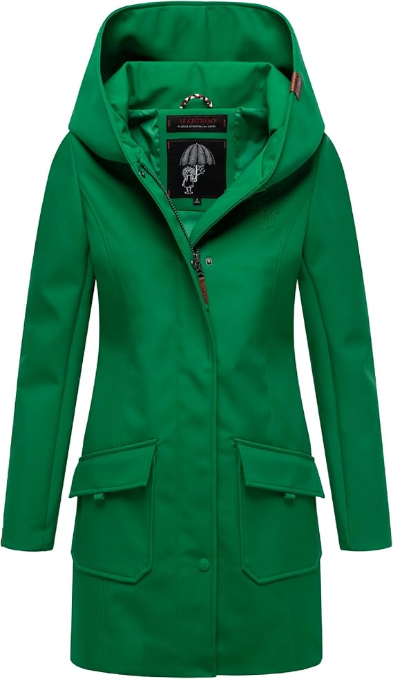MARIKOO Mayleen Women's Softshell Transition Coat with Large Hood