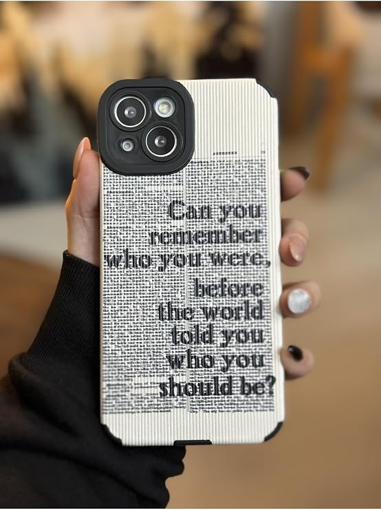 Camera Protected Coating Newspaper Design Case Compatible with Go Accessory Iphone 13 And 14