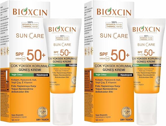 Bioxcin Sun Care Çok Yüksek Korumalı Yağlı Ciltler Için Güneş Kremi Spf 50+ (2 paketi)