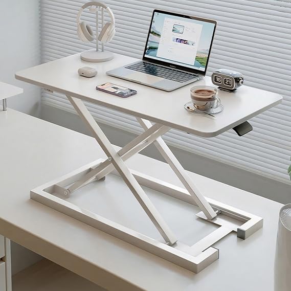 FORRTY Standing Desk, Tabletop, Gas Leveling Desk, Office Work Table, Height Adjustment, Width 25.6/31.5/37.0 inches 65/80/94 cm, Height Adjustment, 5.5-19.7 inches 14-50 cm, Load Capacity 60 kg