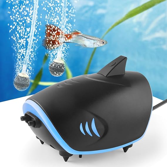 FEDOUR 3W 6W Silent Aquarium Air Pump, 300LPH 600LPH Powerful Air Pump for up to 800L Fish Tank