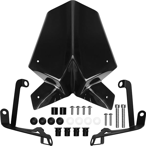 Motorcycle Windshield WindScreen Visor Viser Deflector Replacement for KTM Duke 125/200 / 390 2017 2018 2019 2020 2021 2022 Accessories (Dark Smoke)