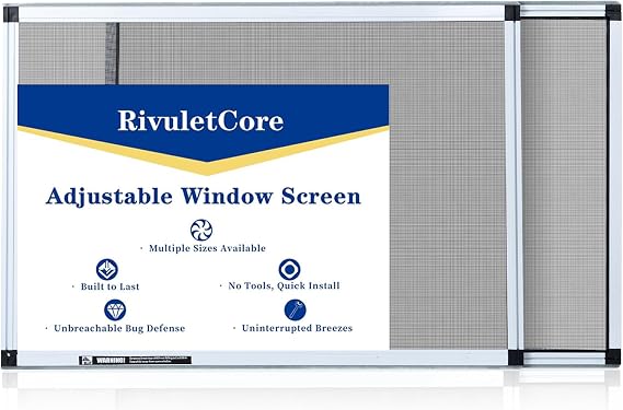 Expandable Window Screen, 10" H x 14.3" - 26" W, 1 Pack