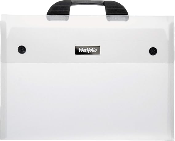 Art Portfolio Folder Crystal A3, 100 Sheet Capacity, Carry Case Bag For Art, Painting Keeps Paper Flat For Travel