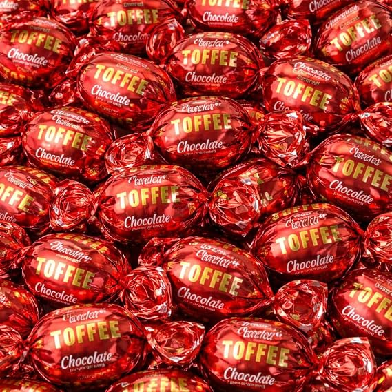 GROBITS - Nonsuch Dark Chocolate Covered Toffees 500g – Traditional British Dark Chocolate Toffee Sweets Gift Bag Rich Creamy Chewy Classic Confectionery