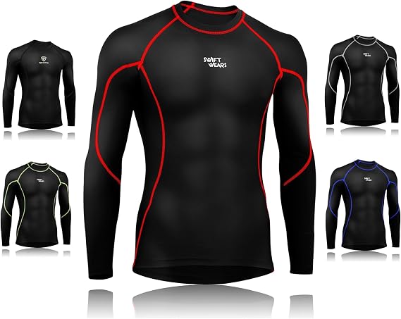 Men's Compression Armour Base Layer Shirt Long Sleeve Thermal Gym Sports Quick Dry Wicking Running Athletic Workout Breathable Tee Shirt