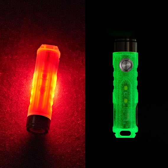 RovyVon A5r Pocket Torch LED High CRI 450 Lumen Mini EDC Keyring Torch with White/Red/White Sidelight for Camping,Hiking,Outdoors and Emergency [Energy Class G]