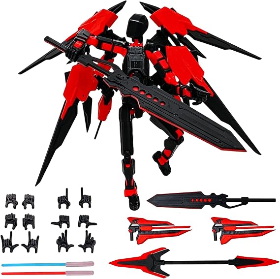 T13 Action Figures (Assembly Completed), 3D Printed Multi-Jointed Movable Toy Multi-Jointed Movable Robot PVC Toys Desktop Ornaments Figure, Home Desktop Decorations Gifts for Game Lovers