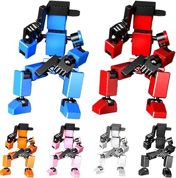 6 Pack Motion Figures,Changeable 3D Printed Action Figure,Movable 3D Robot Action Toys,For Painting Collections