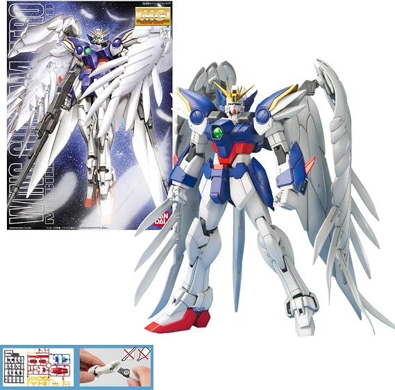 Bandai Model Kit GUNDAM - MG Wing Gundam Zero Custom 1/100 - Model Kit, Multicolor, 129454