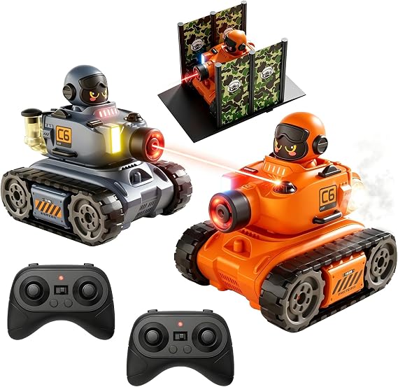 Remote Control Battle Tanks,RC Infrared Tank,2.4GHz RC Tank Set for Kids