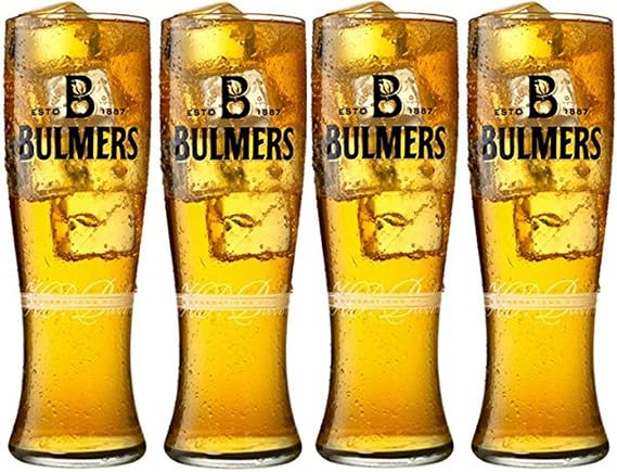 Bulmers Pint Glasses CE 20oz / 568ml - Pack of 4 | 57cl Glasses, Cider Glasses, Merchandise
