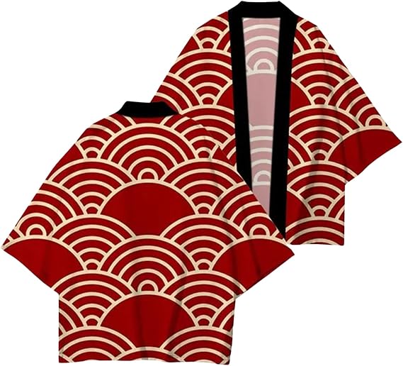 Cardigan, Men's Japanese Hoodie, 3/4 Sleeves, Open Front Shirt, Cover, Cotton Linen, Japanese Style, Thin, Embroidered, Cranewx, Japanese Style, Summer Clothing, Plain, Short Sleeve, Men's Kimono
