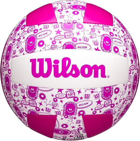 Wilson Pelota de Voleibol Stamp, de Cuero Sintético, Audaz y Brillante, Rendimiento Fiable, Tecnología de Retección de Aire