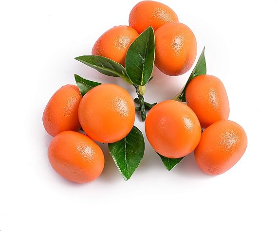 3 PCS Artificial Fruit Mini Tangerine Orange Simulation Fake Lifelike for Home Party Kitchen Festival Decoration