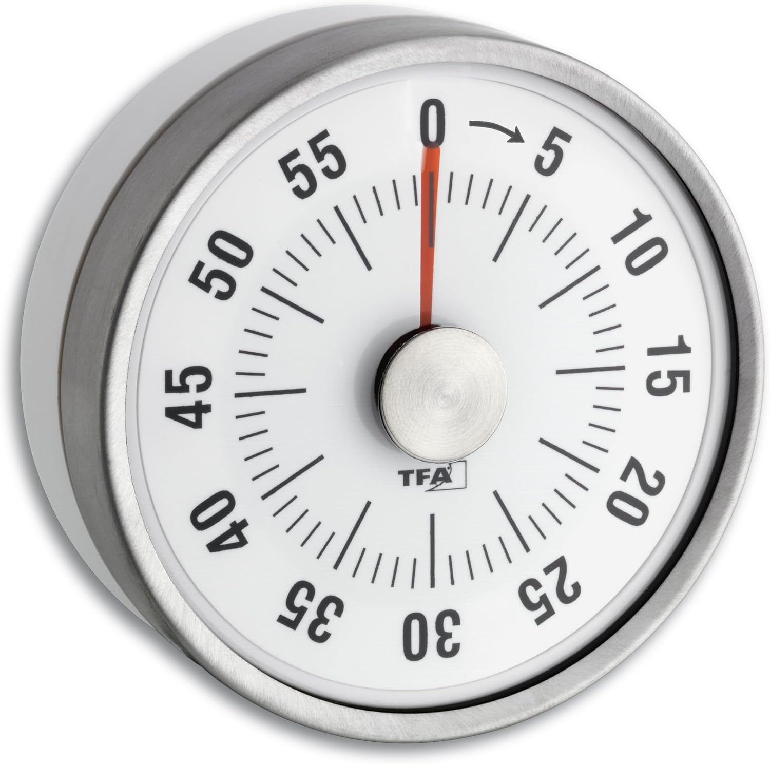 Stainless Steel Timer White TFA 38.1028.02