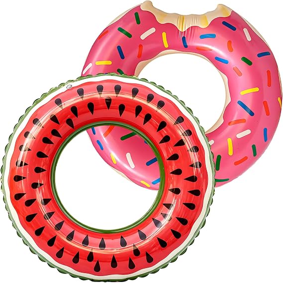 2Pcs Rubber Ring, Swimming Pool Floats Set of Two