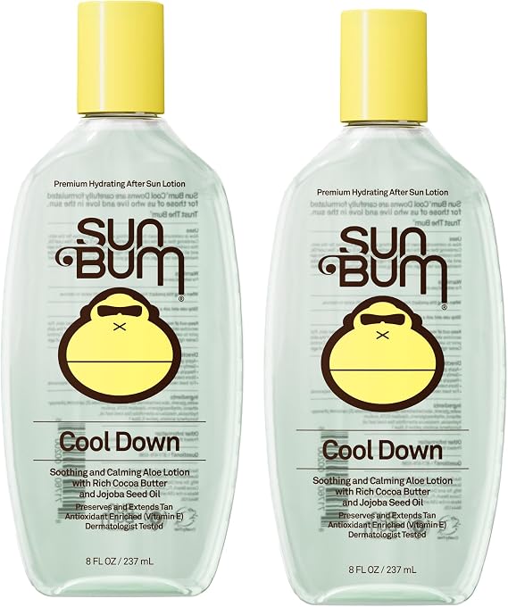 Sun Bum Cool Down Aloe Vera Gel | Vegan and Hypoallergenic After Sun Care with Cocoa Butter to Soothe and Hydrate Sunburn Pain Relief | 8 oz
