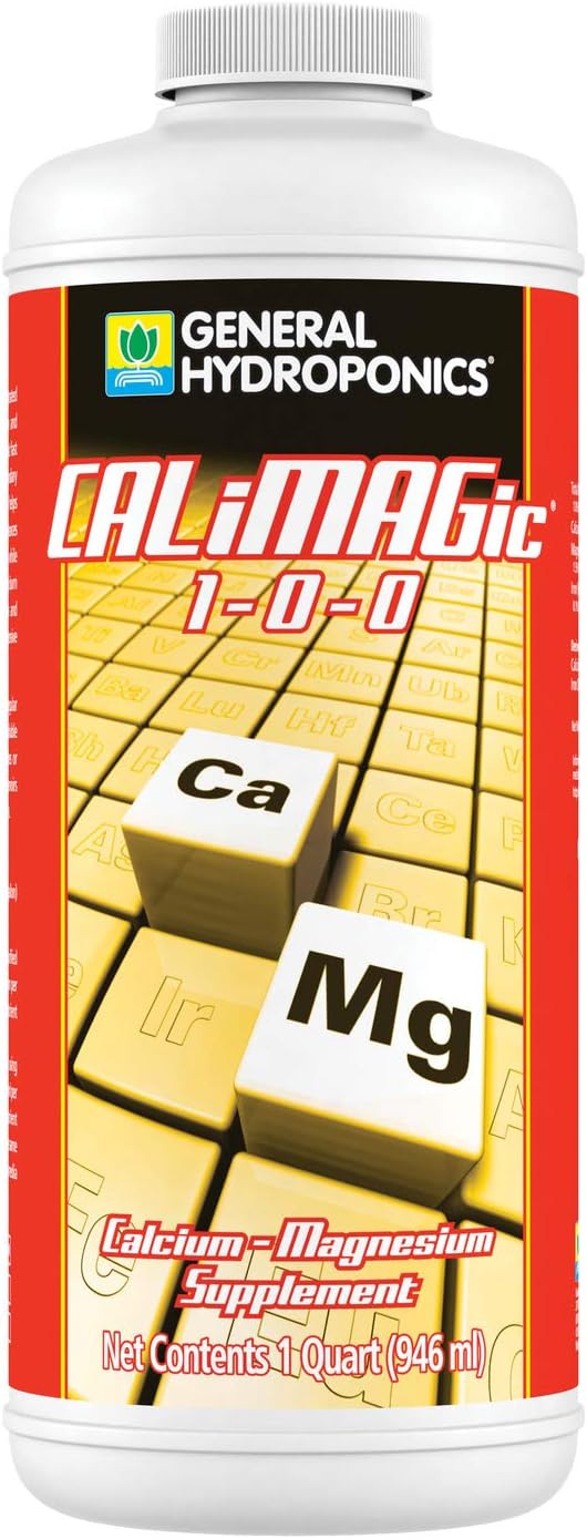 General Hydroponics CALiMAGic 1-0-0, Concentrated Blend of Calcium & Magnesium, Secondary Nutrient Deficiencies Helps Prevent Blossom End Rot & Tip Burn, Clean, Soluble, 1-Quart