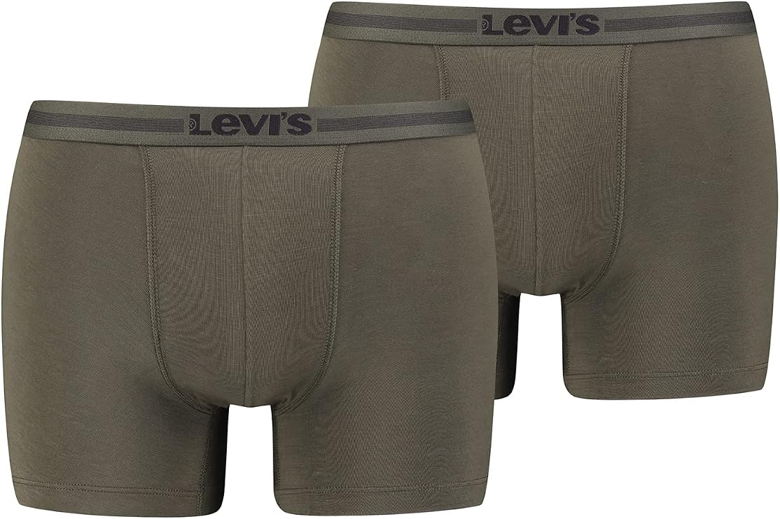 Levi's mens Tencel Boxer Brief Boxer Briefs, Khaki, X-Large