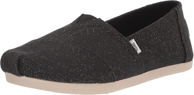 TOMS Women's Alpargata Print GlitterLoafer Flat