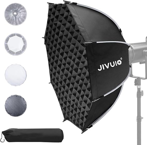 35.4"/90cm Octagonal Softbox, Quick Release Bowens Mount with Grid