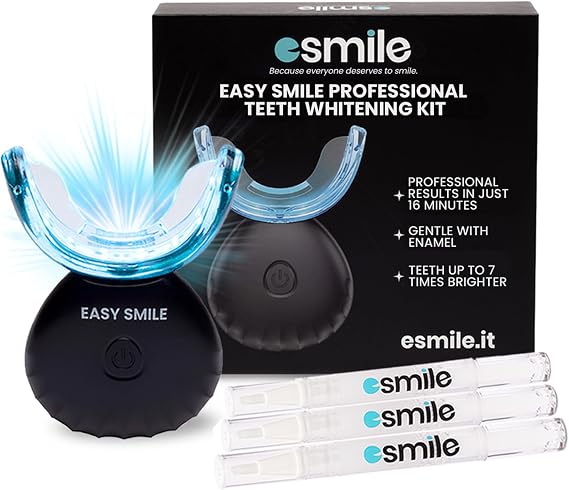 esmile Teeth Whitening Kit with 16 LED Light and 3 Whitening Gel Pens