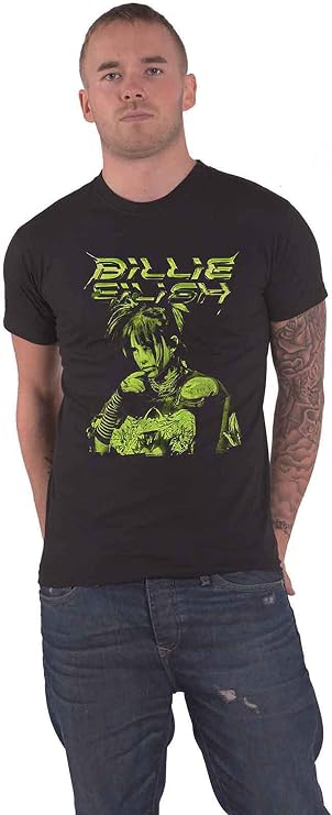 Billie Eilish Unisex T Shirt Illustration Official Unisex Black T-Shirt (Pack of 1)