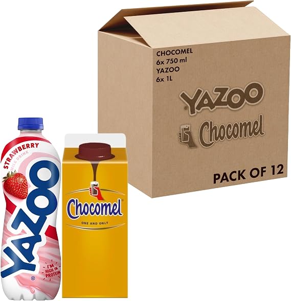 Chocomel & YAZOO Strawberry Variety Bundle (Pack of 12)