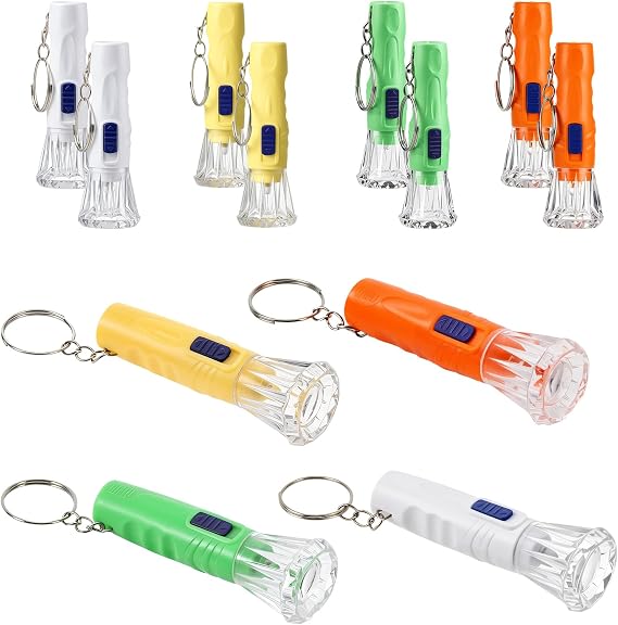 28PCS Portable Small Keyring Torch, Mini Torches Keychain for Kid Party Bag [Energy Class A+++]
