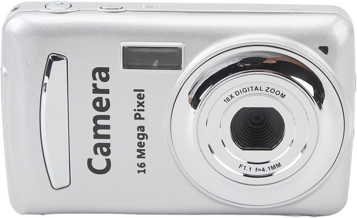 Digital Camera 16MP 1080P HD Pocket Compact Camera with 2.4 Inch Screen 16X Zoom Auto Focus Anti-Shake Portable Vlogging Camera for Boys Girls Kids (Silver