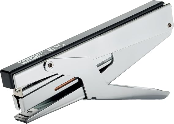 Rapid E10 Economy Stapling Pliers, 15 Sheet Capacity, Uses No. 10 Staples, Automatic Staple Feeder, Metal and Plastic, Silver/Black, 21310400