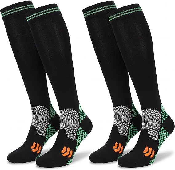 Compression Socks (2/3 Pairs) for Men and Women 20-30mmHg Compression Stockings Circulation Cycling Running Support Socks