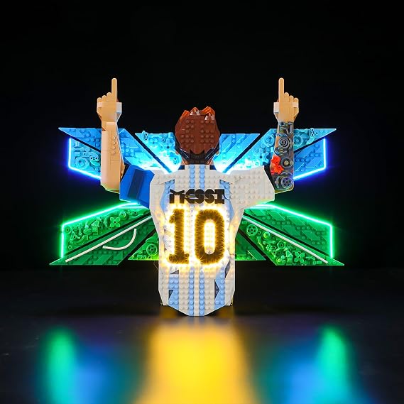 YEABRICKS LED Light for Lego 43018 LEGO® Editions Lionel Messi – Celebration Building Blocks Model -Gift for Collectors & Hobbyists(Building Set NOT Included)