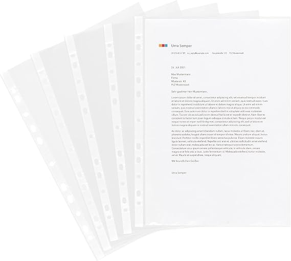 Limit 100 x A4 Matte Grained Open Top Document Wallets