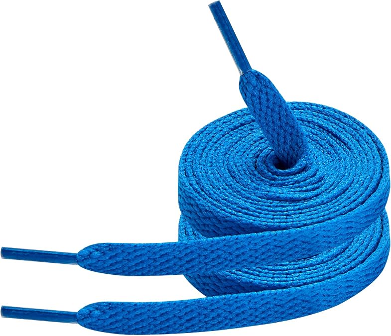2 Pairs Strong Trainers Shoelaces, 8MM Wide Flat Shoe Laces for Converse Shoes, Sneakers, Casual Shoes, Athletic Shoe