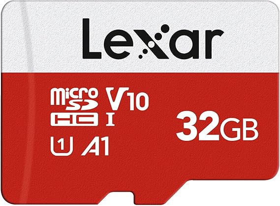 Lexar 32GB Micro SD Card E Series, microSDHC UHS-I Flash Memory Card with Adapter - Up to 100MB/s, A1, U1, Class10, V10, High Speed TF Card