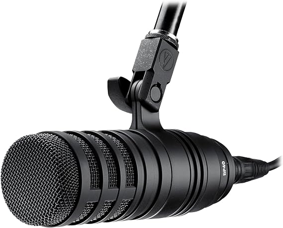 Audio Technica BP40 Dynamic Microphone, Super Unidirectional Mic, XLR, Large Diaphragm, DTM, Streaming, Recording, Narration, Podcast, Audio Book, Home Recording, Authentic Japanese Product, Black